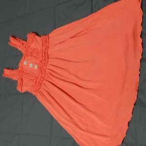 Matilda Jane Peach Sundress Ruffles Long Flowy Girls Size 6